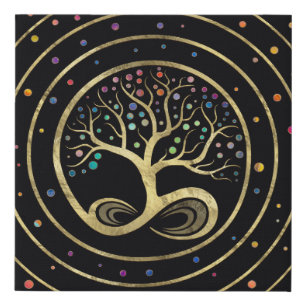 Tree of Life - Infinity Spiral Faux Canvas Print