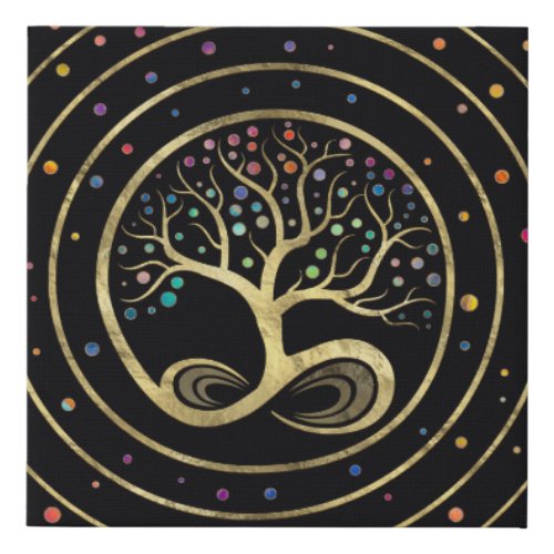 Tree of Life _ Infinity Spiral Faux Canvas Print