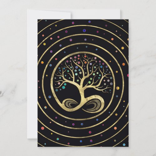 Tree of Life _ Infinity Spiral Holiday Card