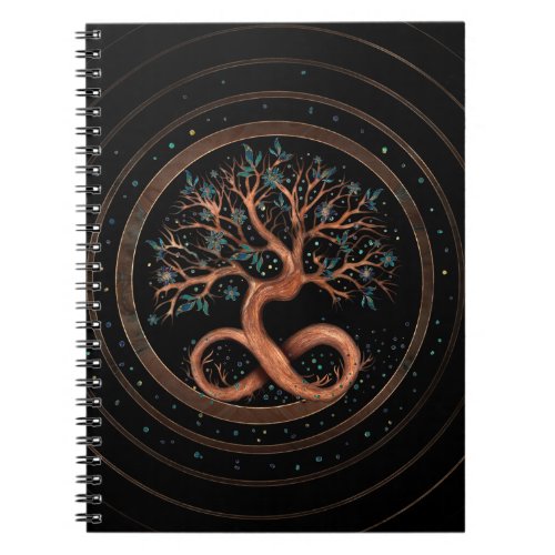 Tree of Life _ Infinity Spiral Notebook