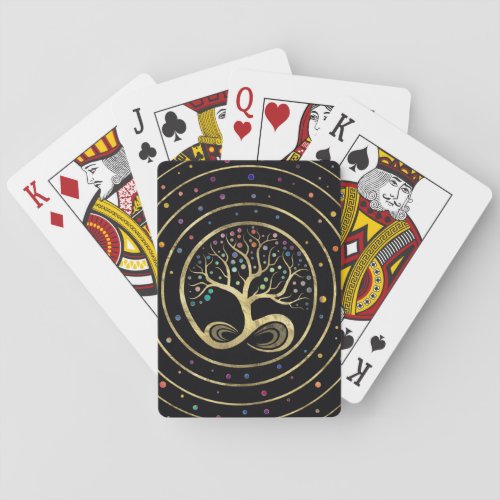 Tree of Life _ Infinity Spiral Playing Cards