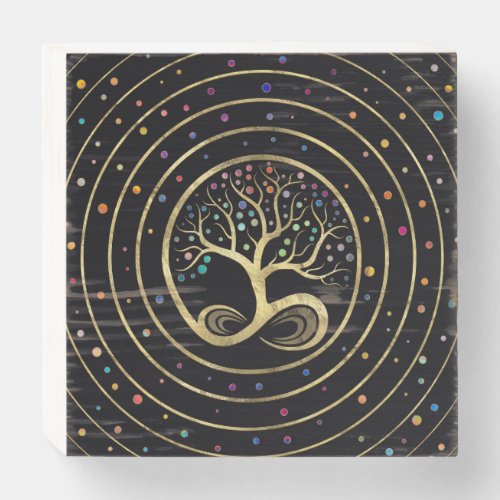 Tree of Life _ Infinity Spiral Wooden Box Sign