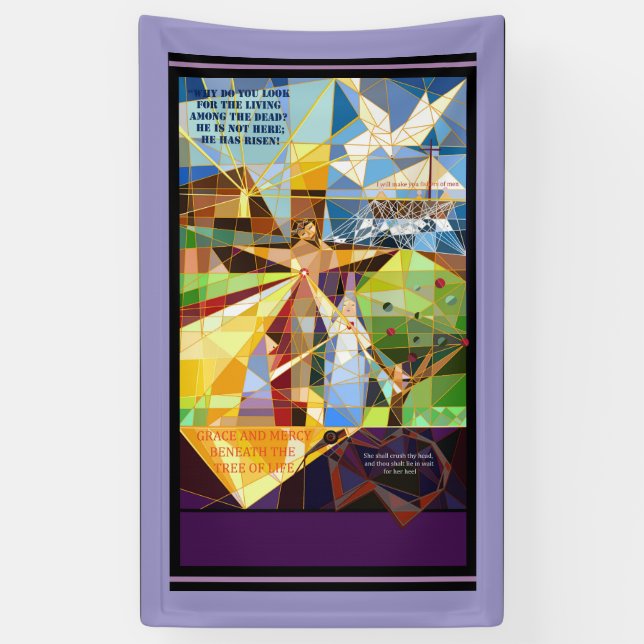 Tree of Life Jesus Banner (Vertical)