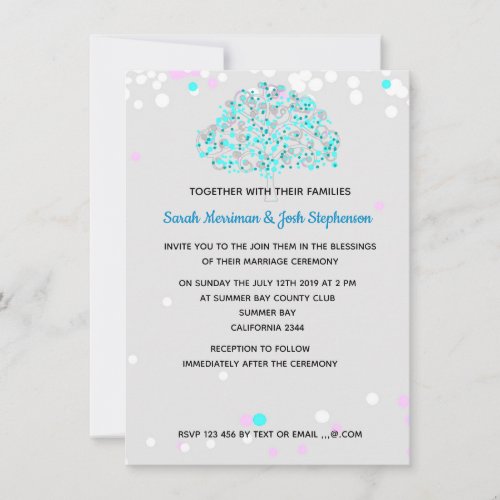 Tree of Life Jewish wedding Invitation