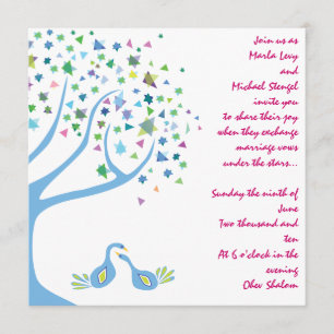 Tree of Life Jewish Wedding Invitation Engagement