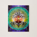 Tree Of Life Jigsaw Puzzle<br><div class="desc">Tree of life, not as much as the abstract, geometric version, but more in a traditional sense. Symmetry, depth and vibrant colors are the main focus of this artwork.</div>