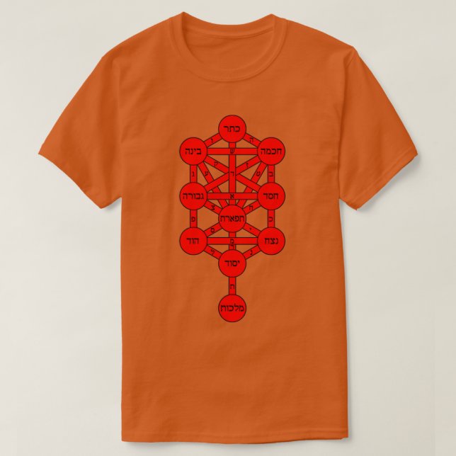 Tree of life kabbalah T-Shirt (Design Front)