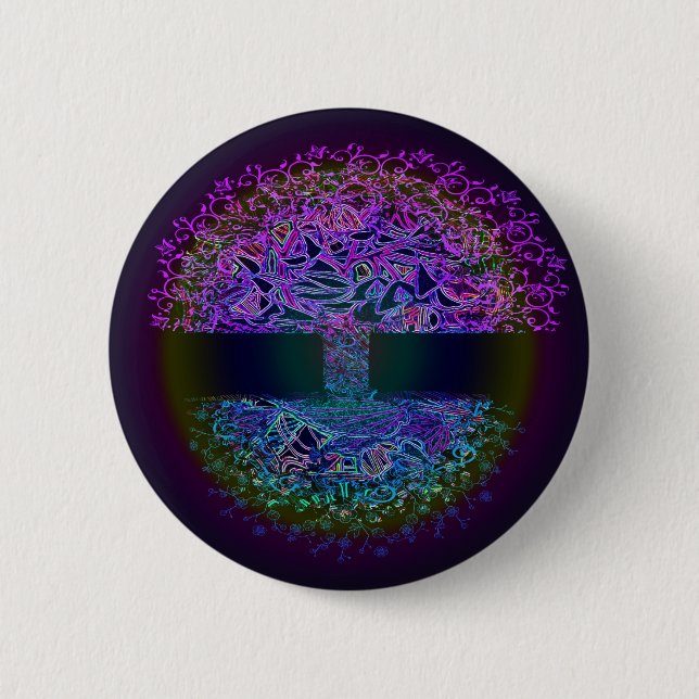 Tree of Life Knowingness Pinback Button (Front)