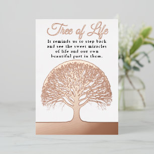 Tree of Life Life Coach Therapist Yoga Healer Foil Invitation