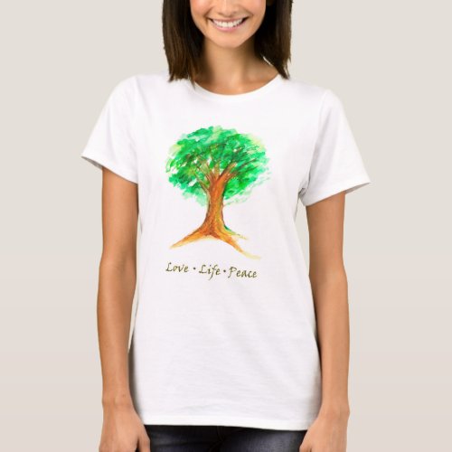 Tree of Life Love Peace  T_Shirt