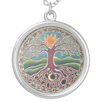 Tree Of Life Mandala  Necklace by arteeclectica at Zazzle