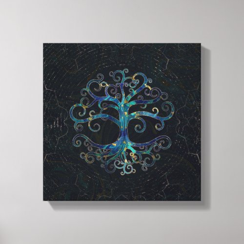 Tree of life Marble and Gold Canvas Print