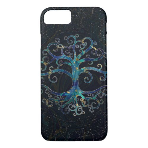 Tree of life Marble and Gold iPhone 87 Case