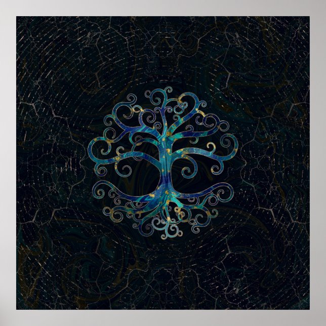 Tree of life Marble and Gold Poster (Front)