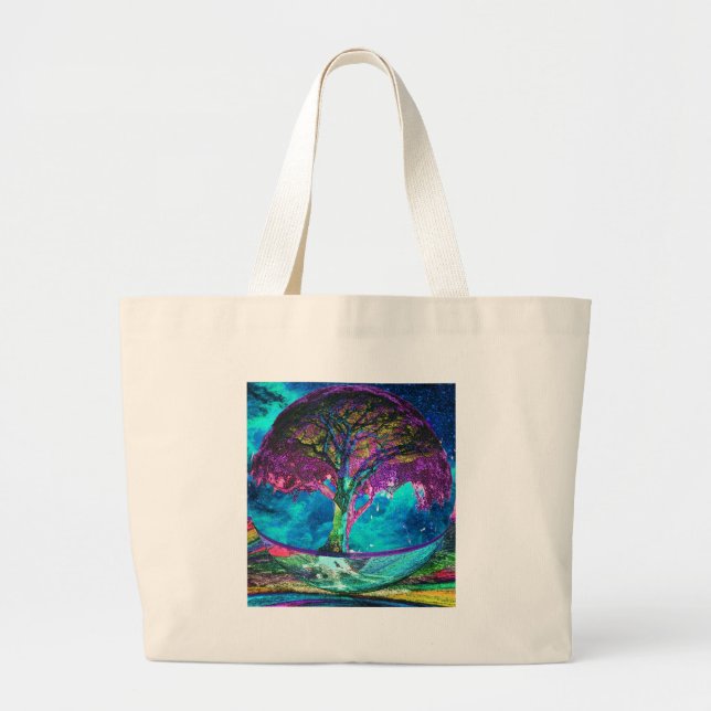 Tree of Life Meditation Large Tote Bag (Front)