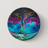 Tree of Life Meditation Pinback Button