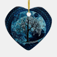 Tree of Life Midnight Sky Ceramic Ornament