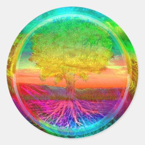 Tree of Life Miracles Classic Round Sticker