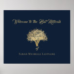Tree Of Life Mitzvah Welcome Sign at Zazzle
