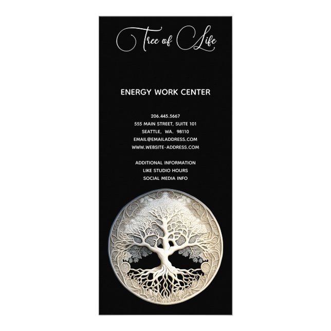 Tree of Life Modern Rack Card (Back)