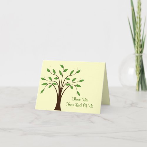 Tree of Life Modern Wedding Thank You From Both