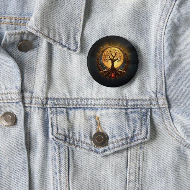 Tree of Life – Moonlit Enlightenment Button (In Situ)