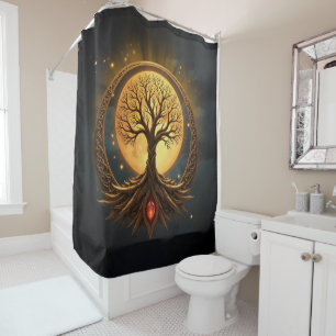Tree of Life – Moonlit Enlightenment Shower Curtain