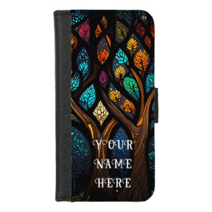 Tree of Life Mosaic Glass iPhone 8/7 Wallet Case
