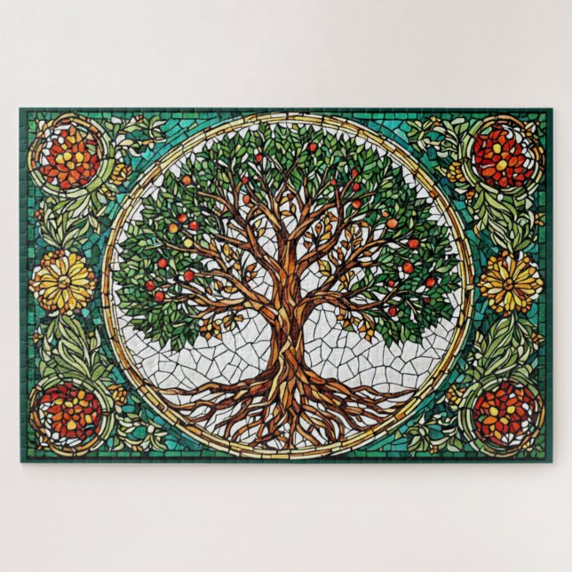 Tree of Life Mosaic Jigsaw Puzzle (Horizontal)