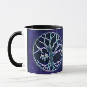 Tree of Life Mug in Royal Blue and Purple