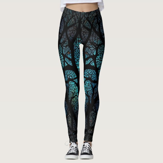 Tree of Life - Mystic Forest Mosaic Leggings (Front)