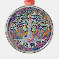 Tree of Life New Beginnings  Amelia Carrie Metal Ornament