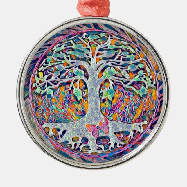 Tree of Life New Beginnings  Amelia Carrie Metal Ornament (Front)