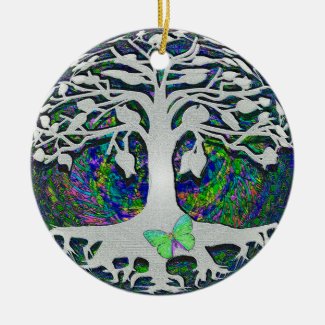 Tree of Life New Beginnings by Amelia Carrie Ceramic Ornament