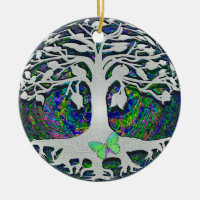 Tree of Life New Beginnings by Amelia Carrie Ceramic Ornament