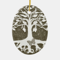 Tree of Life New Beginnings by Amelia Carrie Ceramic Ornament
