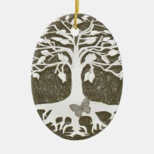 Tree of Life New Beginnings by Amelia Carrie Ceramic Ornament