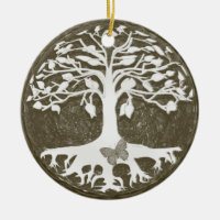 Tree of Life New Beginnings by Amelia Carrie Ceramic Ornament