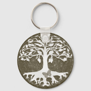 Tree of Life New Beginnings by Amelia Carrie Keychain