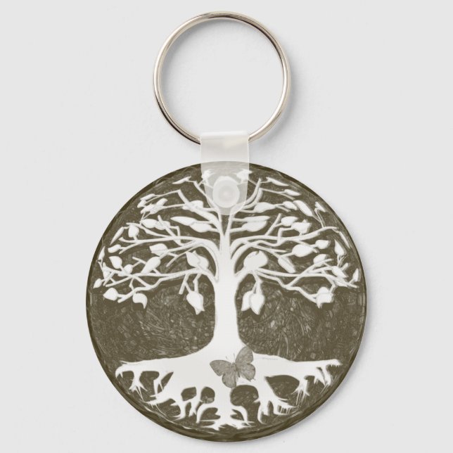 Tree of Life New Beginnings by Amelia Carrie Keychain (Front)