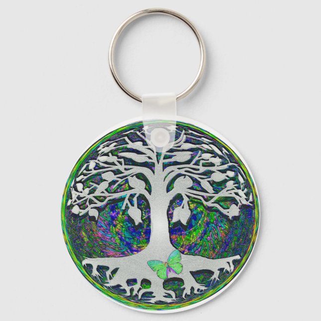 Tree of Life New Beginnings by Amelia Carrie Keychain (Front)