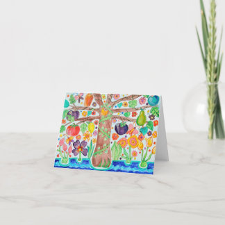 Tree of Life Note Card green