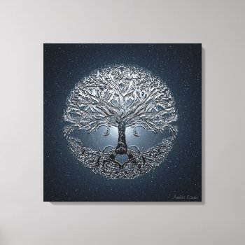 Tree Of Life Nova Blue Canvas Print by thetreeoflife at Zazzle