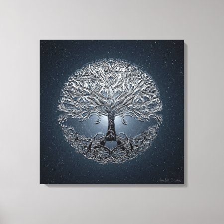 Tree Of Life Nova Blue Canvas Print