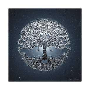 Tree of Life Nova Blue Canvas Print