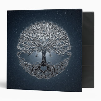 Tree of Life Nova Blue is a silvery looking tress 3 Ring Binder