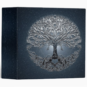Tree of Life Nova Blue is a silvery looking tress 3 Ring Binder