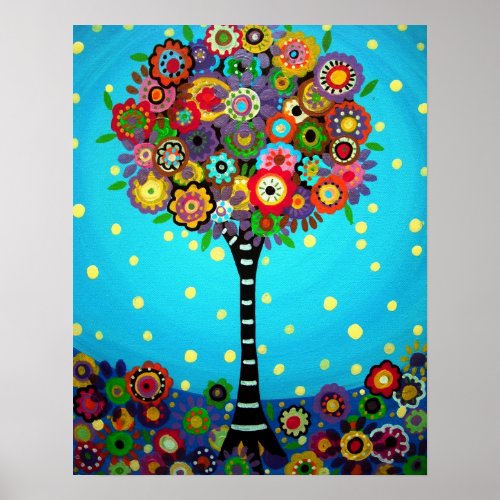 TREE OF LIFE PAINTING POSTER