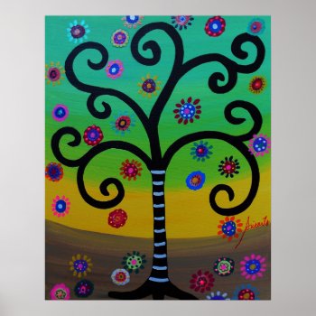 Tree Of Life Painting Poster by prisarts at Zazzle