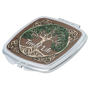 Tree of Life Paper Quilling Compact Mirror